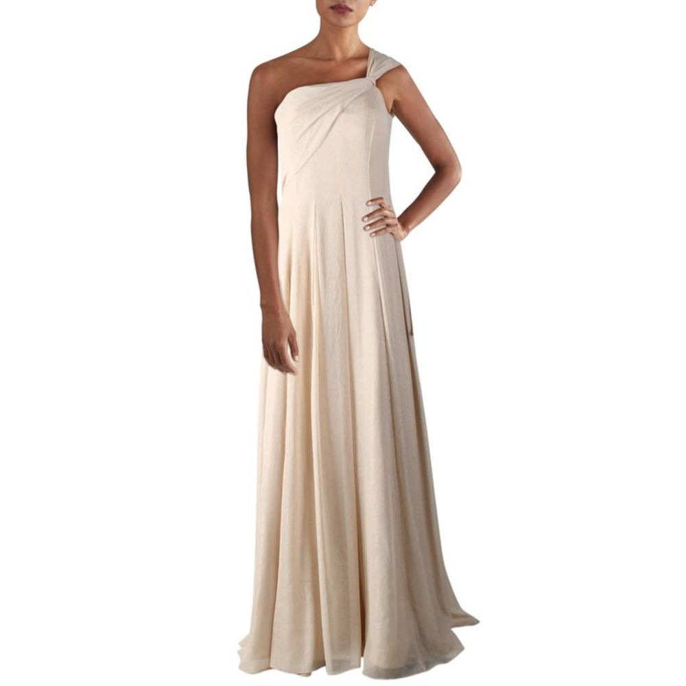 CARMEN MARC VALVO INFUSION Womens Beige Lined Sleeveless Formal Gown Dress 2